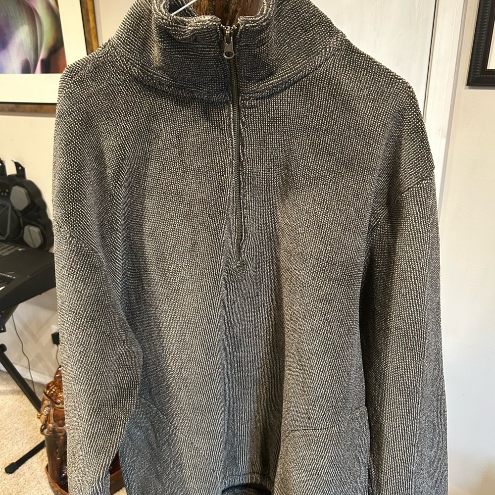 Grayish brown Textured Zip-Up Jacket